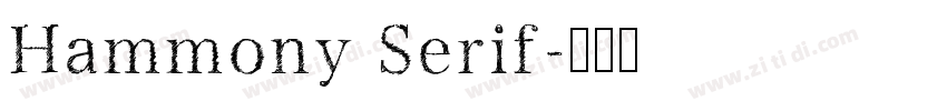 Hammony Serif字体转换